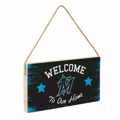 Miami Marlins Wood Wall Sign, 6x11 - MLB Home