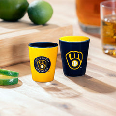 Milwaukee Brewers 4-Piece Ceramic 2oz. Shot Glass Set - MLB Home