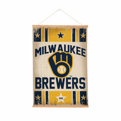 Milwaukee Brewers, Canvas Wall Tapestry, Medium, 36x24 - MLB Home
