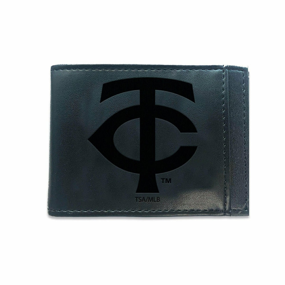 Minnesota Twins Front Pocket Wallet w/ RFID Blocking Black - MLB Home