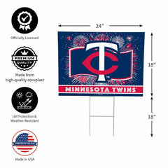 Minnesota Twins Yard Sign, Patriotic - MLB Home