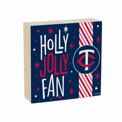 Minnesota Twins Block, Holiday, 6x6 - MLB Home