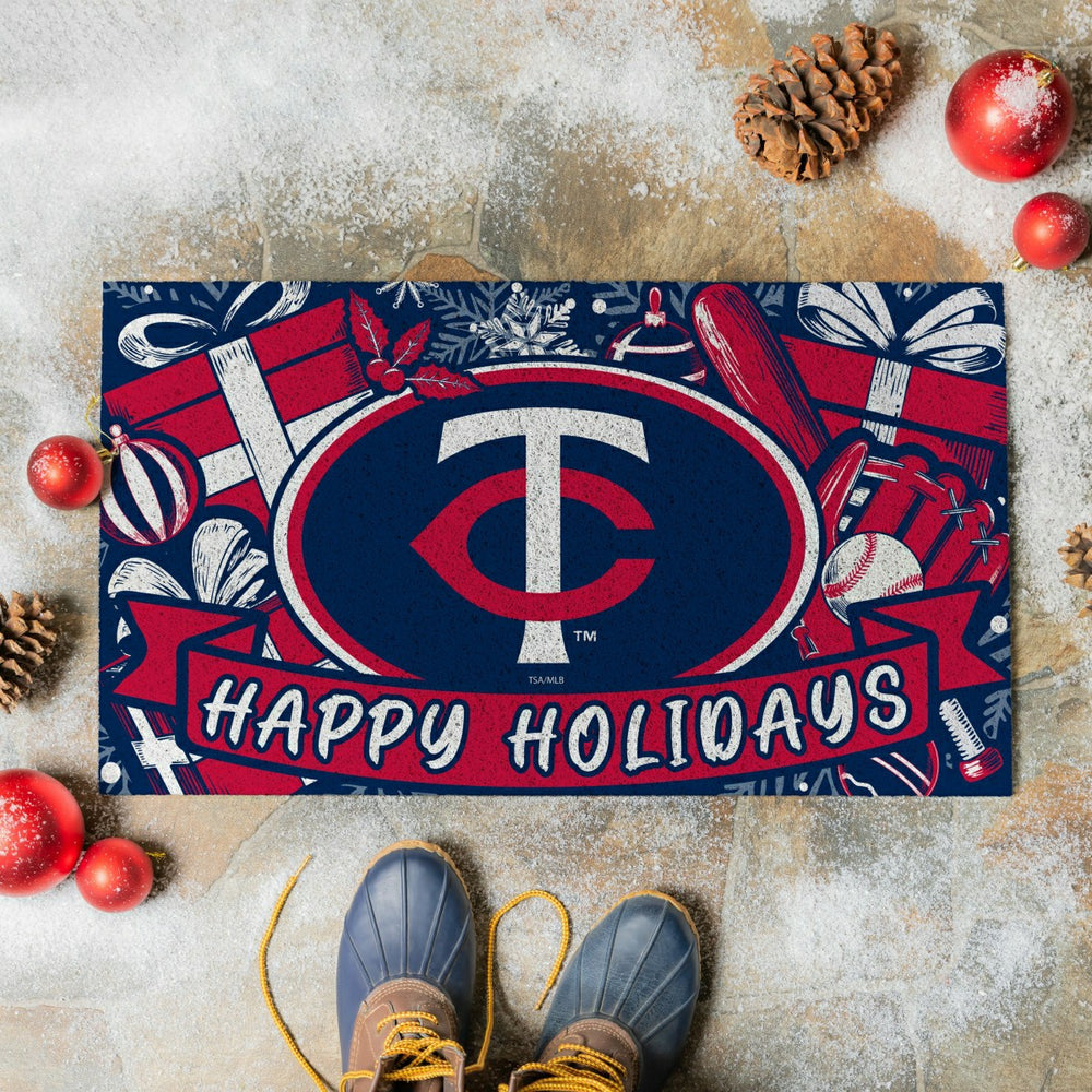 Minnesota Twins Holiday PVC Mat, 28"x16" - MLB
