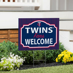 Minnesota Twins Coroplast Yard Sign, "Fans Welcome" - MLB Home