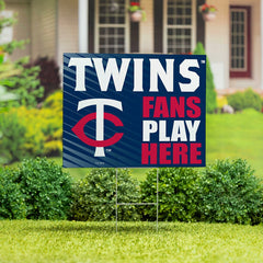 Minnesota Twins Coroplast Yard Sign "Fans Play Here" - MLB Home