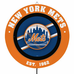 New York Mets, Metal Lite, Round - MLB