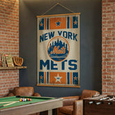 New York Mets, Canvas Wall Tapestry, Large, 54x36 - MLB Home