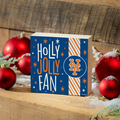 New York Mets Block, Holiday, 6x6 - MLB Home