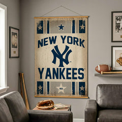 New York Yankees, Canvas Wall Tapestry, Large, 54x36 - MLB Home