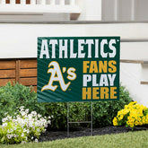 Athletics Coroplast Yard Sign "Fans Play Here" - MLB Home