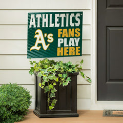 Athletics Coroplast Yard Sign "Fans Play Here" - MLB Home