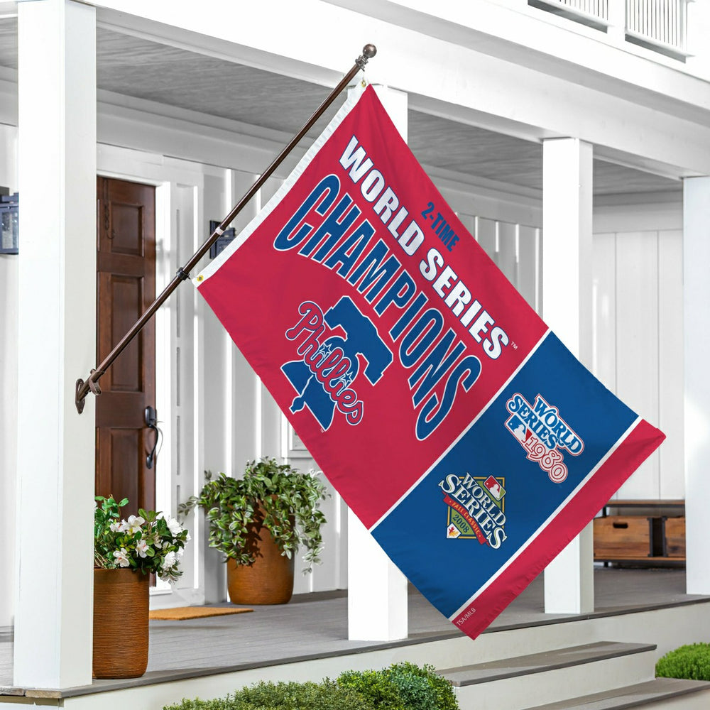 Philadelphia Phillies Single Sided Flag w/ 2 Grommets, 3'x5' Multi Win - MLB Home