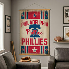Philadelphia Phillies, Canvas Wall Tapestry, Large, 54x36 - MLB Home