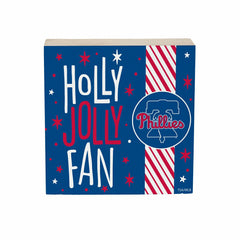 Philadelphia Phillies Block, Holiday, 6x6 - MLB Home