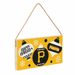 Pittsburgh Pirates Holiday Wood Wall Sign, 6x11 - MLB Home