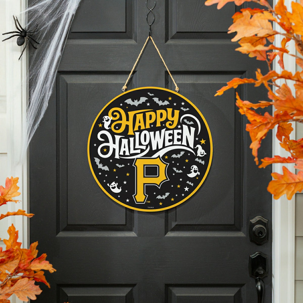 Pittsburgh Pirates Halloween Round Door Décor with Hanging Rope, 18x18 - MLB Home