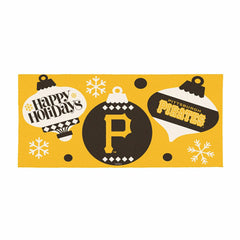 Pittsburgh Pirates Holiday Flocked Coir Sassafras Switch Mat, 22"x10" - MLB