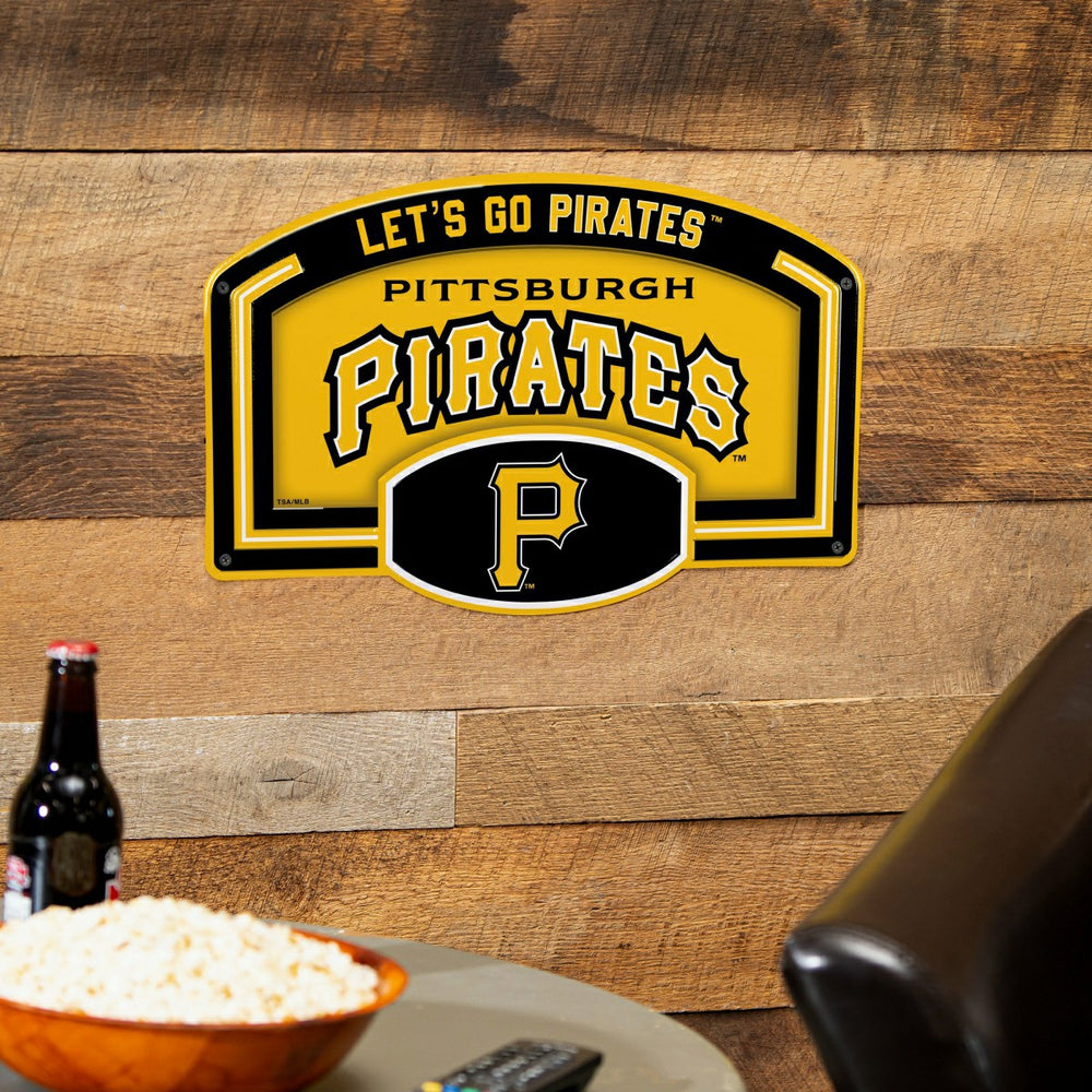 Pittsburgh Pirates USA Embossed Steel Wall Sign, 11" x 17" - MLB Home