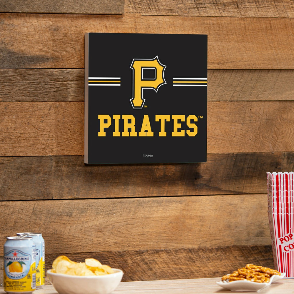 Pittsburgh Pirates Wood Wall Sign, 12x12 - MLB Home