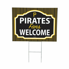 Pittsburgh Pirates Coroplast Yard Sign, "Fans Welcome" - MLB Home