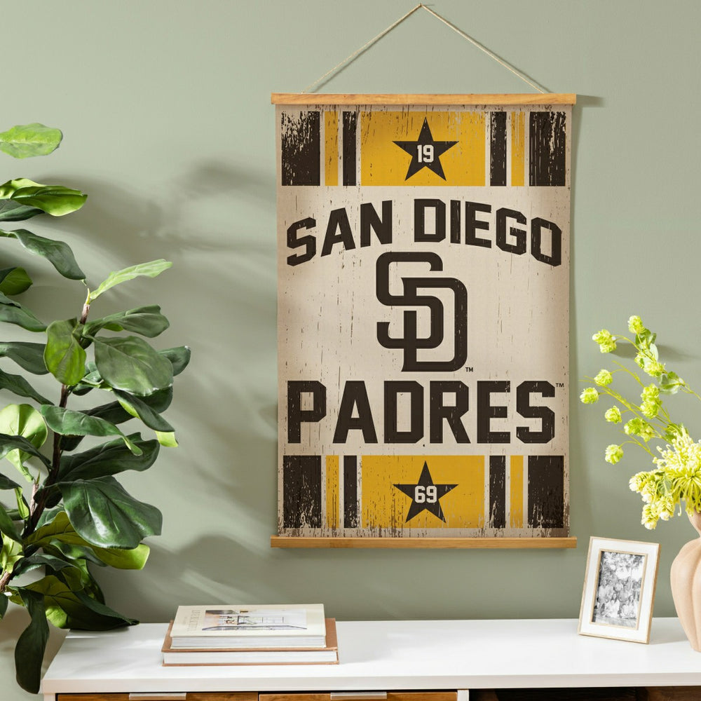 San Diego Padres, Canvas Wall Tapestry, Medium, 36x24 - MLB Home