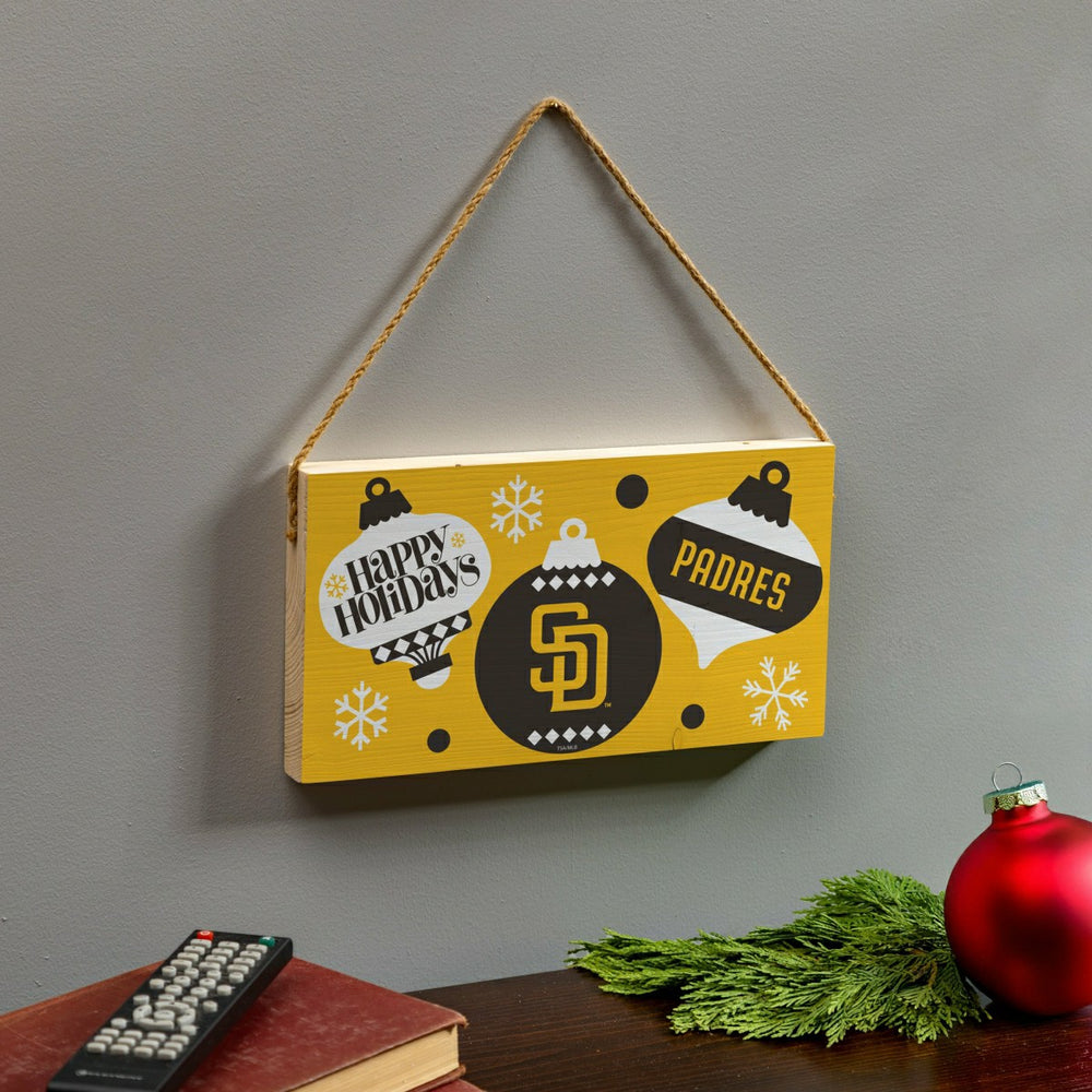 San Diego Padres Holiday Wood Wall Sign, 6x11 - MLB Home