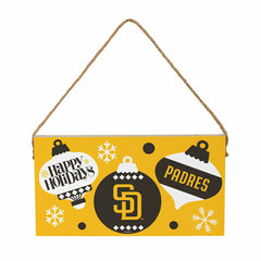 San Diego Padres Holiday Wood Wall Sign, 6x11 - MLB Home
