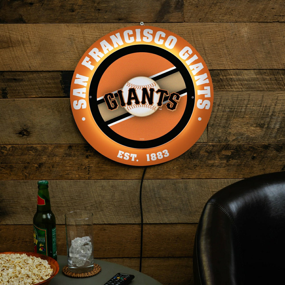 San Francisco Giants, Metal Lite, Round - MLB