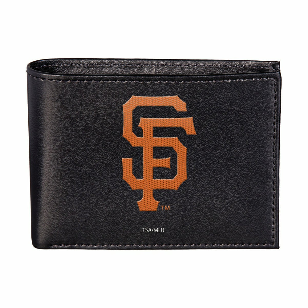 San Francisco Giants Black Bi-Fold Embroidered Wallet w/ RFID Blocking - MLB Home