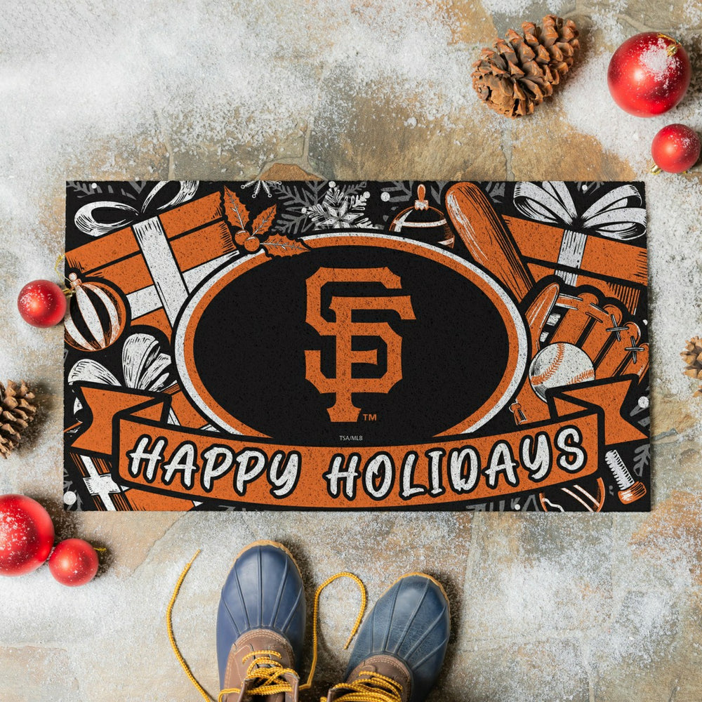 San Francisco Giants Holiday PVC Mat, 28"x16" - MLB