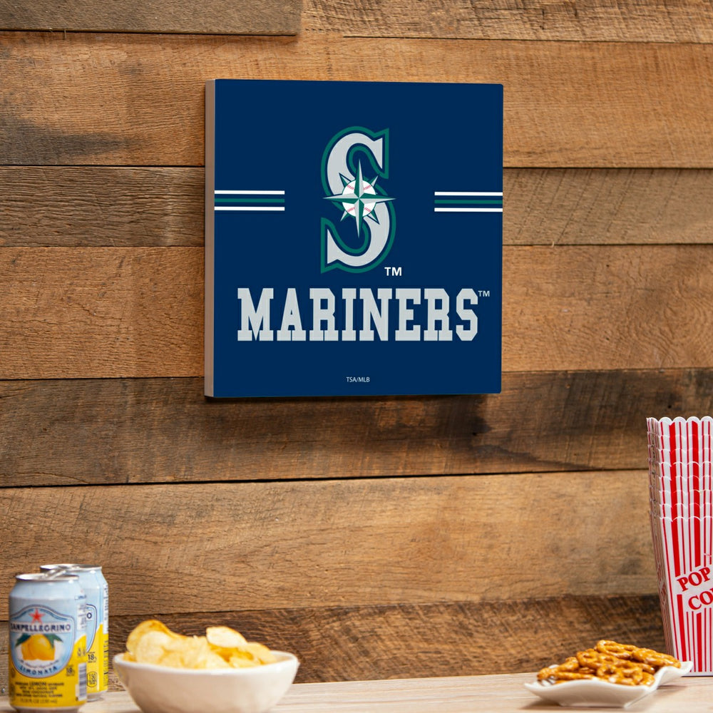 Seattle Mariners Wood Wall Sign, 12x12 - MLB Home