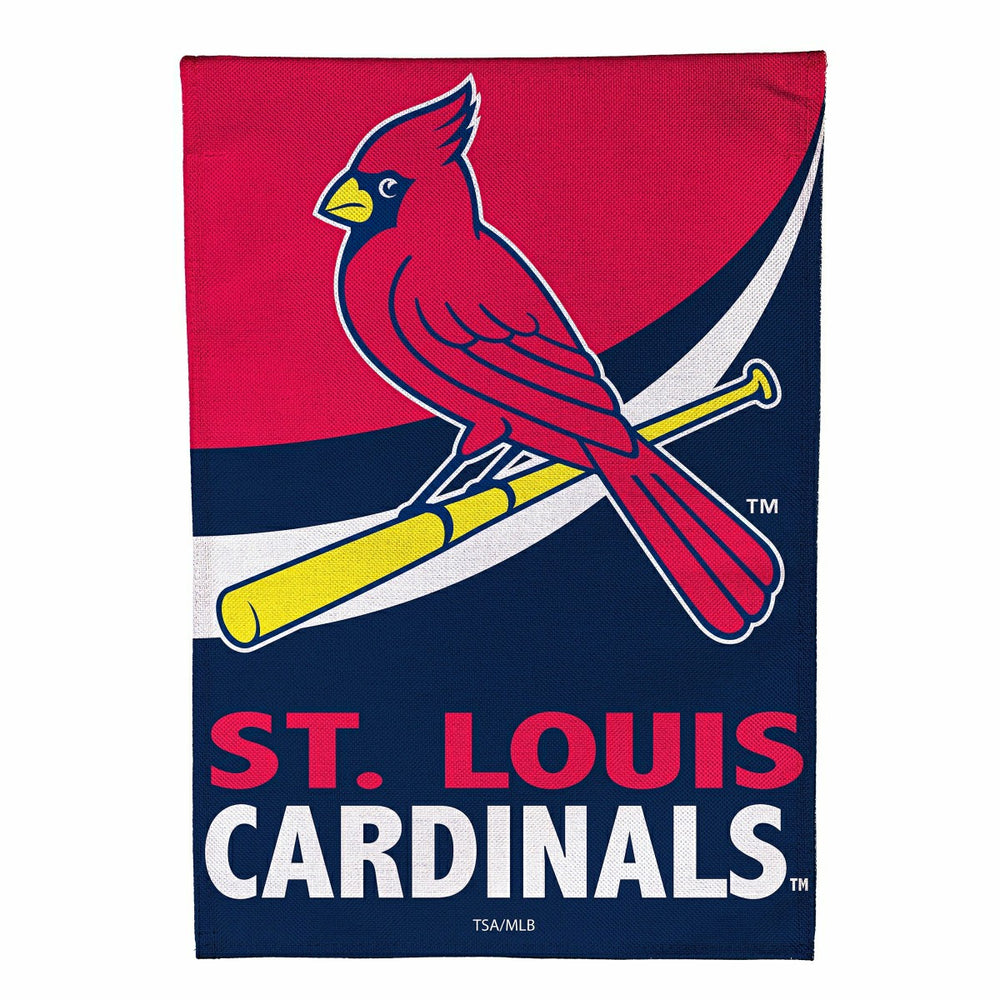 St Louis Cardinals Burlap House Flag - MLB Home