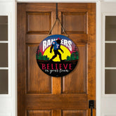 Texas Rangers Bigfoot Round Door Décor with Hanging Rope, 18x18 - MLB Home