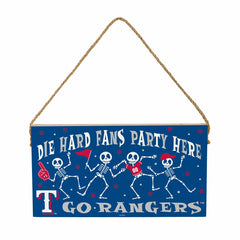Texas Rangers Halloween Wood Wall Sign, 6x11 - MLB Home