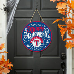 Texas Rangers Halloween Round Door Décor with Hanging Rope, 18x18 - MLB Home