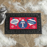 Texas Rangers Holiday Flocked Coir Sassafras Switch Mat, 22"x10" - MLB