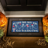 Texas Rangers Flocked Coir Halloween Sassafras Switch Mat, 22"x10" - MLB
