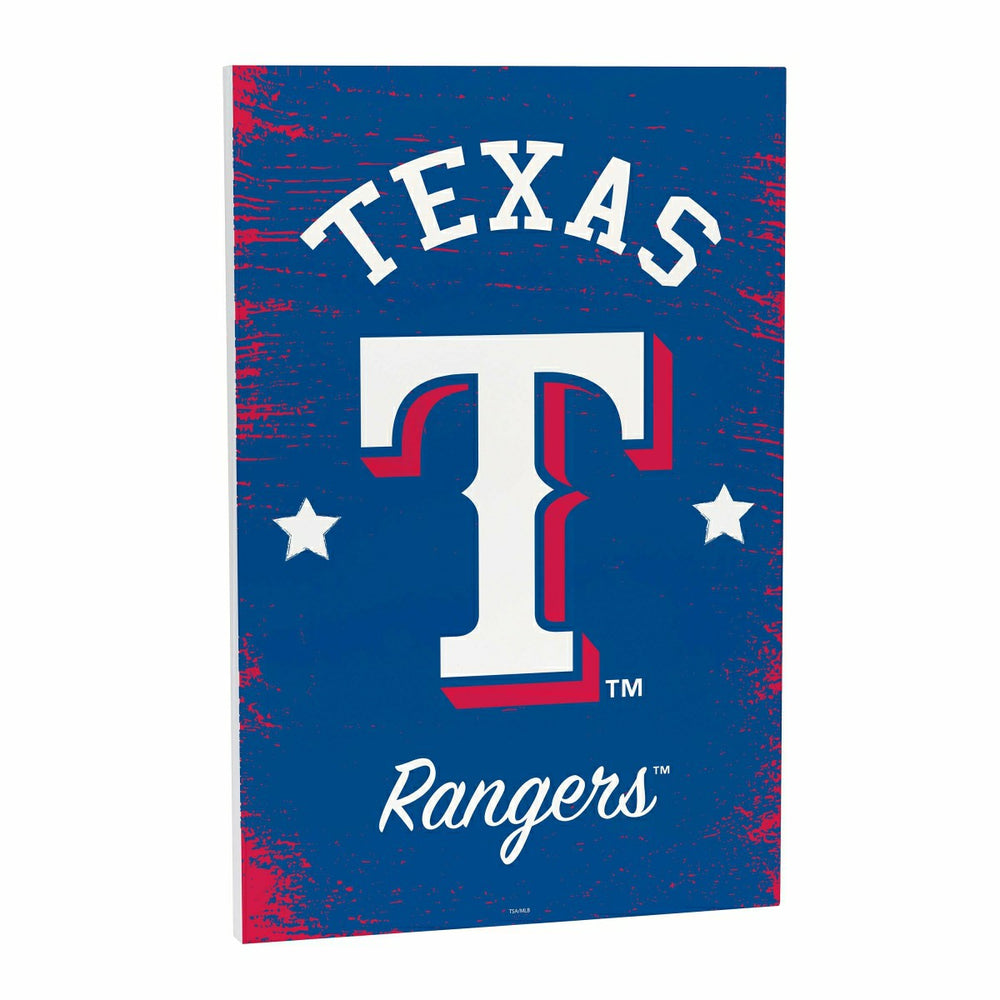 Texas Rangers Wood Wall Sign, 16x24 - MLB Home