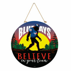 Toronto Blue Jays Bigfoot Round Door Décor with Hanging Rope, 18x18 - MLB Home