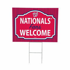 Washington Nationals Coroplast Yard Sign, "Fans Welcome" - MLB Home