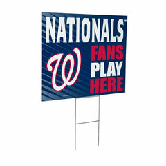 Washington Nationals Coroplast Yard Sign "Fans Play Here" - MLB Home