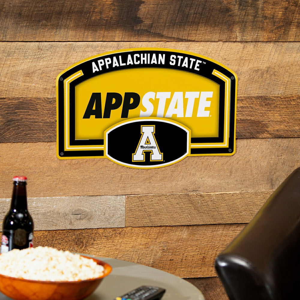 Appalachian State University USA Embossed Steel Wall Sign, 11" x 17" - Collegiate Home