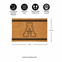 Appalachian State University Large One Color Coir Mat, 36"x24" - Collegiate
