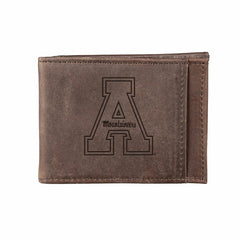 Front Pocket Wallet w/ RFID Blocking, Appalachian State, Brown - Collegiate Home