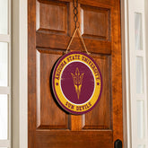 Arizona State University Round Door Décor with Hanging Rope, 18x18 - Collegiate Home