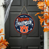 Auburn University Halloween Round Door Décor with Hanging Rope, 18x18 - Collegiate Home