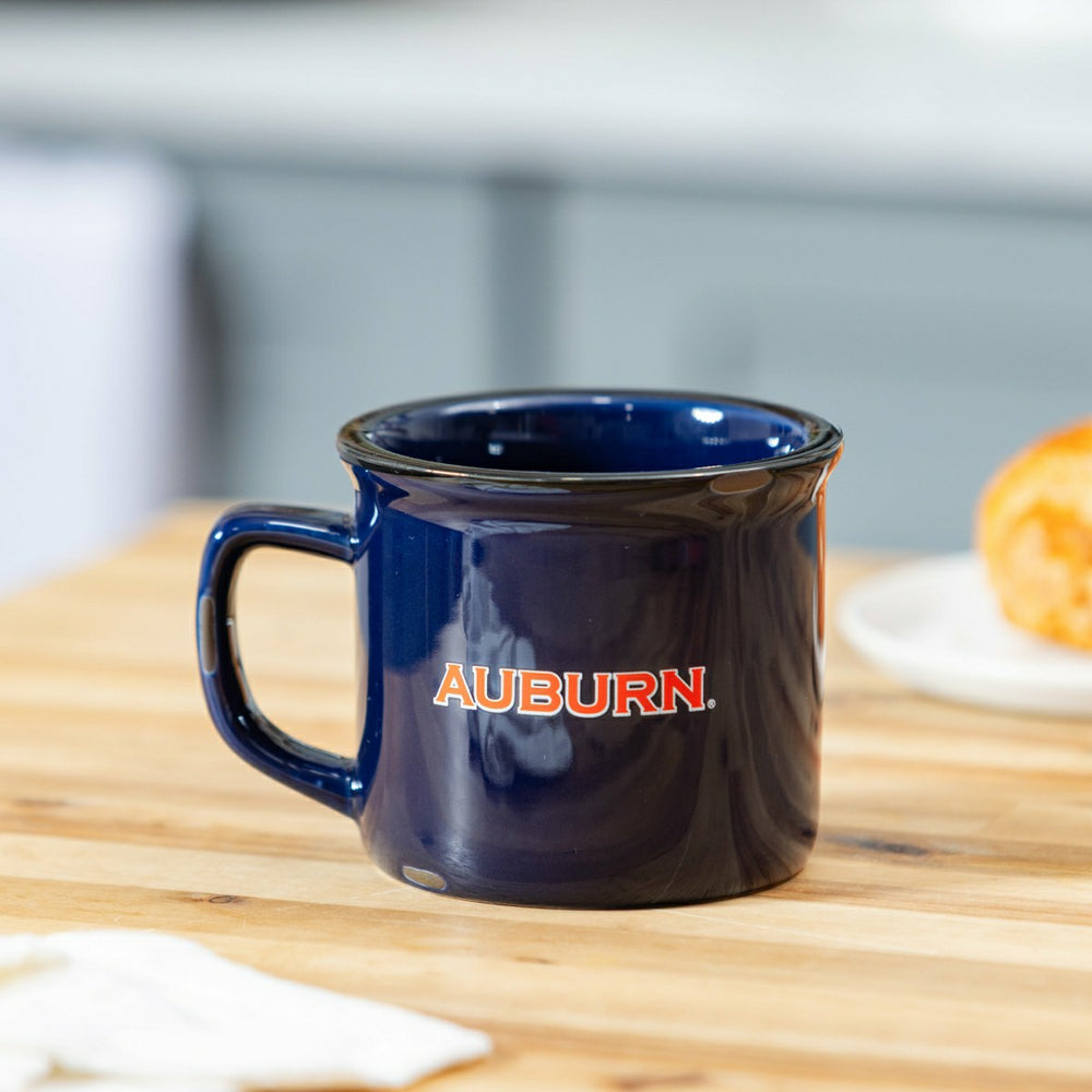 Auburn University Ceramic Camp Cup with Enamel Finish, 14oz - Collegiate Home