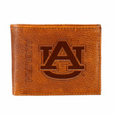 Auburn University, Embossed 100% Genuine Tumbled Leather Passcase Bi-F - Collegiate Home