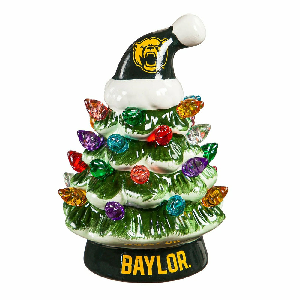 4" Mini LED Tabletop Christmas Tree, Set of 2, Baylor University - Collegiate Home