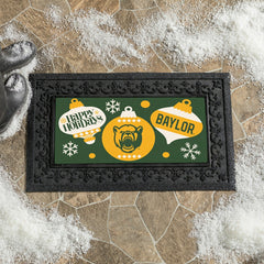 Baylor University Holiday Flocked Coir Sassafras Switch Mat, 22"x10" - Collegiate